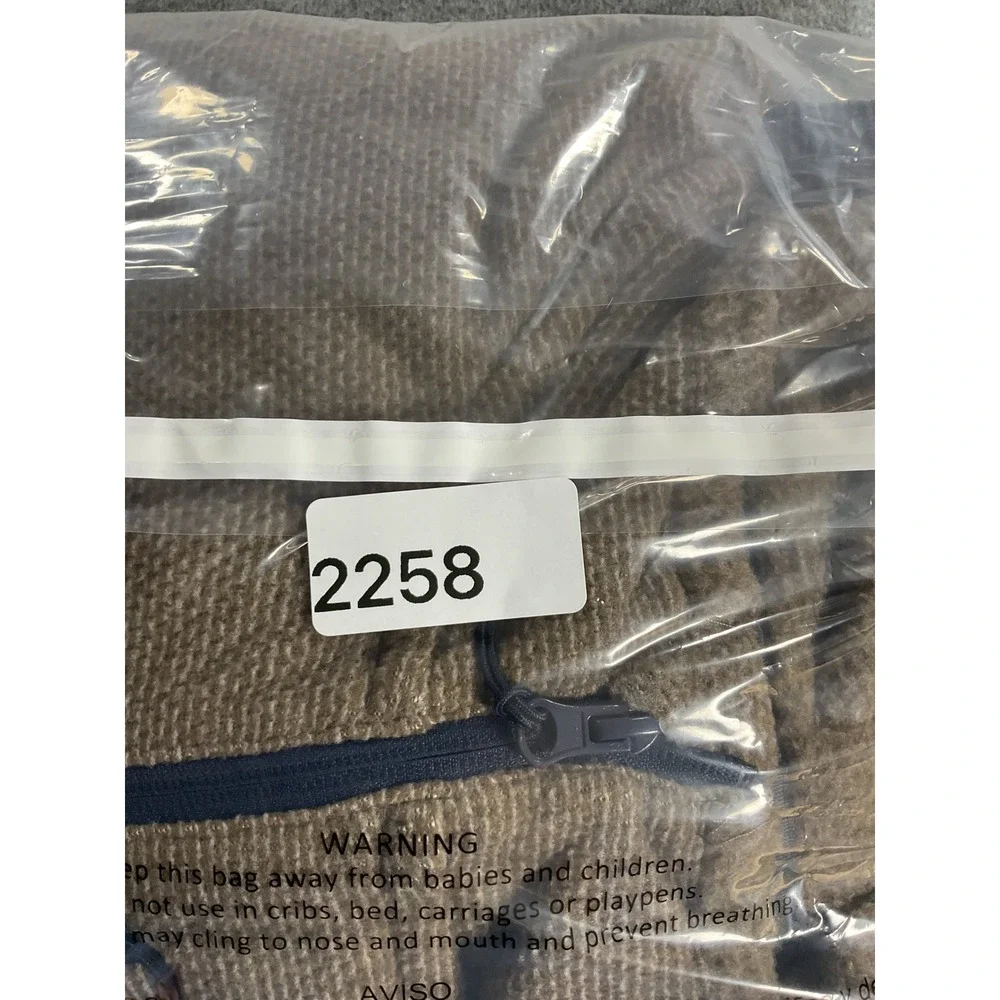 Victory Outfitters Mens XL Quarter Zip Fleece Pullover Tan Blue Colorblock 2258